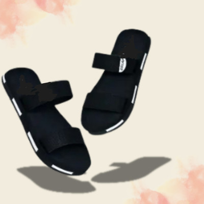 metaflex Men Flip Flops(Black , 8)