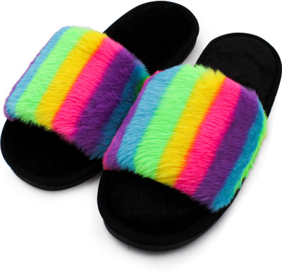 VRITRAZ Women Slides(Multicolor , 6)