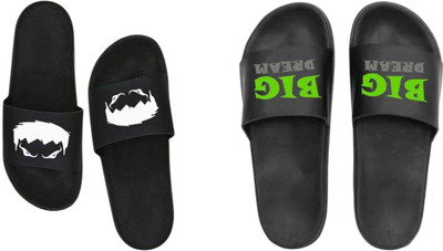 nvisan Men Slides(Green, White, Black , 6)