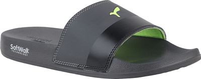 WELCOME Men Lightweight with Arch Support Durable Anti-Skid & Stylish Dailywear| Slides(Grey , 8)