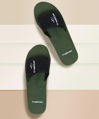 TREATTOES Women Ortho Care Orthopedic & Diabetic Comfortable Doctor Slippers for Women & Girl Slides(Green, Black , 7)