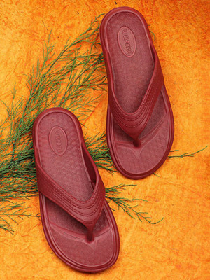 WELCOME Women Lightweight with Arch Support Durable Anti-Skid & Stylish Dailywear| Slides(Maroon , 6)