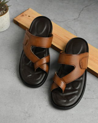 STEPHORN Men Slippers(Tan , 7)