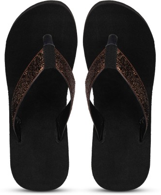 PRIVIKA Women Slippers(Brown , 4)