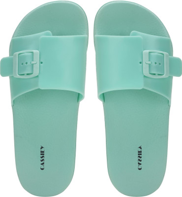 Cassiey Women Slides(Green , 6)
