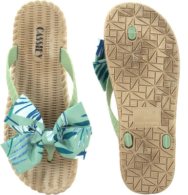 Cassiey Women Slippers(Green , 7)