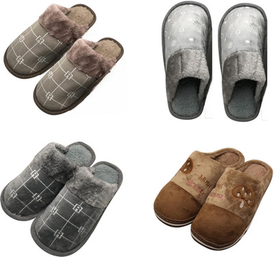 Mahi Enterprises Men Flip Flops(Beige, Grey, Grey, Brown , 9)
