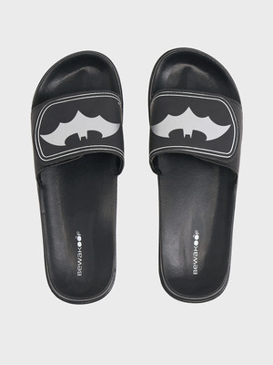 BEWAKOOF Men Slides(Black , 10)