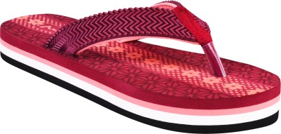 ANCOTEK Women Flip Flops(Maroon , 5)