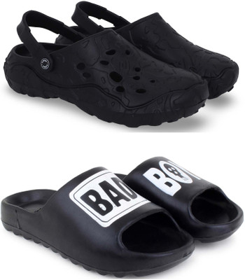 KAPYANSH Men Clogs(Black, Black , 6)