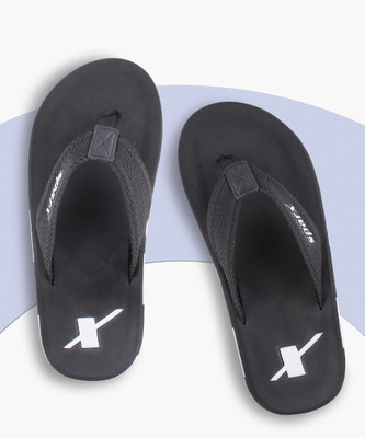 Sparx Men Flip Flops(Black, White , 8)
