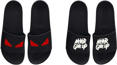 nvisan Men Slides(Red, White, Black , 6)