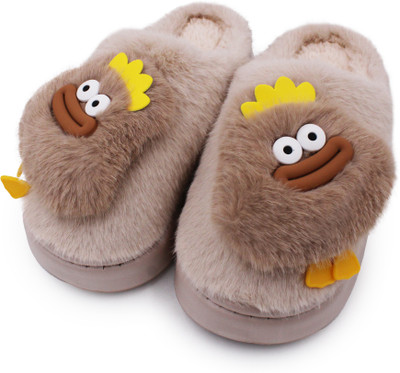 VRITRAZ Women Slippers(Brown , 7)