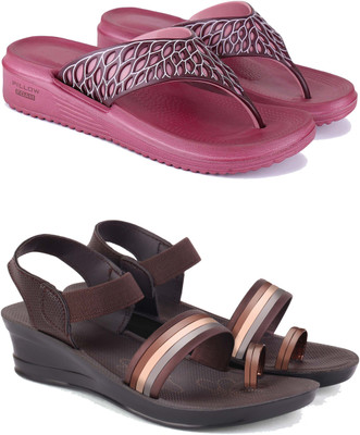 Pennen Women Slides(Brown , 7)