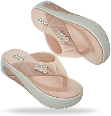 Vintex Women Flip Flops(Pink , 6)