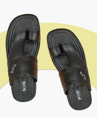 FLITE Men Flip Flops(Black , 9)