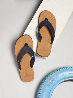 Chupps Men X-Flex Tan/Blue Men's Comfortable Slides & Flip Flop Flip Flops(Tan , 9)
