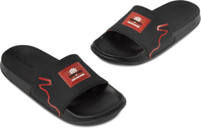 WOODLAND Men Slides(Black , 8)