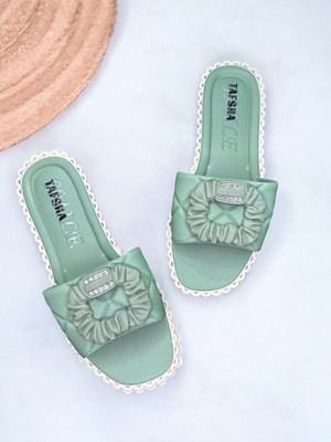 TAFSHA Women Slides(Green , 7)