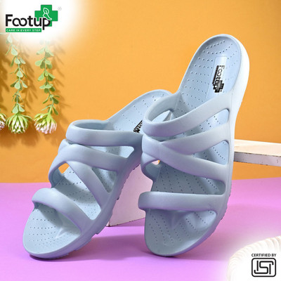 Footup Women Super Soft|Orthopedic|Comfortable|Lightweight|Diabetic Flip Flops(Blue , 8)