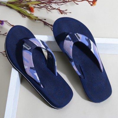 DOCTOR EXTRA SOFT Women Women's Stylish Camo Ortho Slipper Orthopedic Diabetic Comfort Soft Doctor House Flip Flops(Navy , 3)