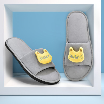 Star Fish Women Slippers(Grey , 8)