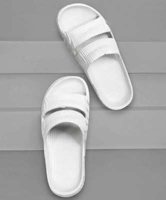 Feel alive Men Slides(White , 9)
