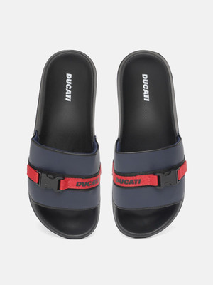 DUCATI Men Slides(Blue , 7)