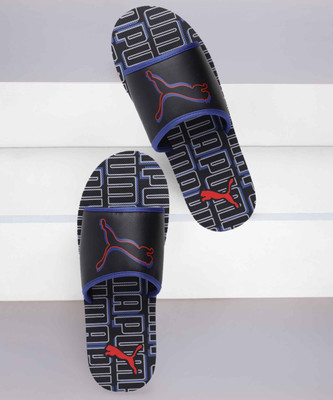 PUMA Men Slides(Black , 7)