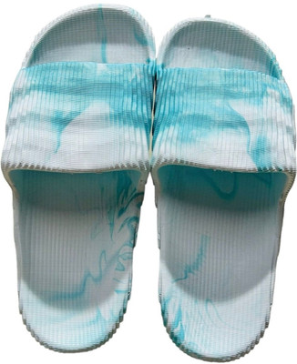 FAST TRAIN Men Slides(Blue, White , 6)