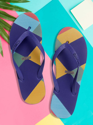 Chupps Men Patang Multi Soft Footbed Lightweight Flip Flops Chappals For Unisex Slippers(Navy , 10)