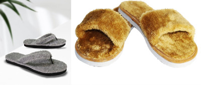 rexizone Women Slides(Grey, Brown , 7)