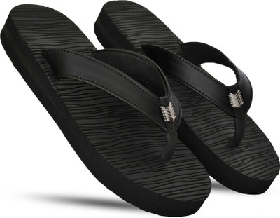 DR STTEP Men Soft Ortho Slippers for Women | Comfortable Anti-Skid Flip Flops Daily Use Slippers(Black , 9)