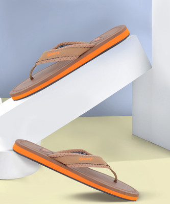 Sparx Men Flip Flops(Brown , 6)