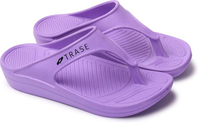 TRASE Women Slippers(Purple , 4)