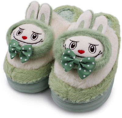 VRITRAZ Women Slippers(Green , 6)