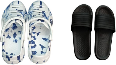 BLIBBERS Men Slides(Multicolor, Black , 6)