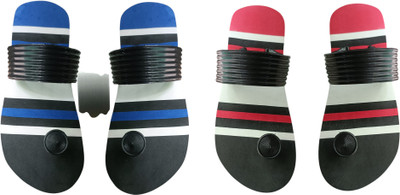 skyflip Men Slides(Blue, Red, Black , 8)