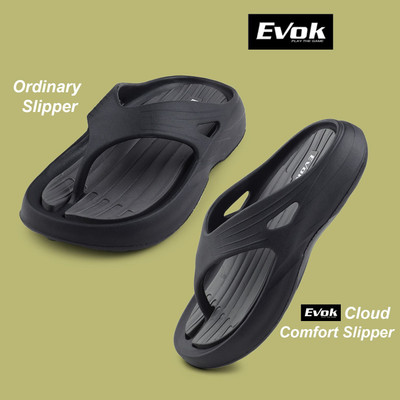 EVOK Men Slippers(Black , 7)