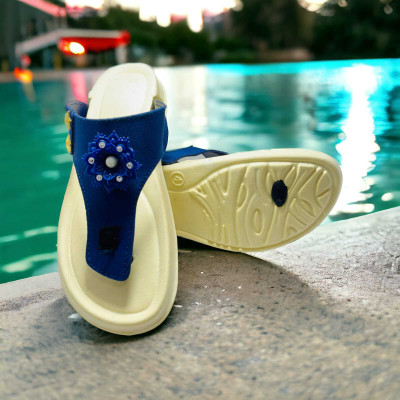 Fabbmate Girls Sling Back Gladiators(Blue , 7.5-8 Year)
