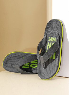 AROSY Men Flip Flops(Grey , 9)