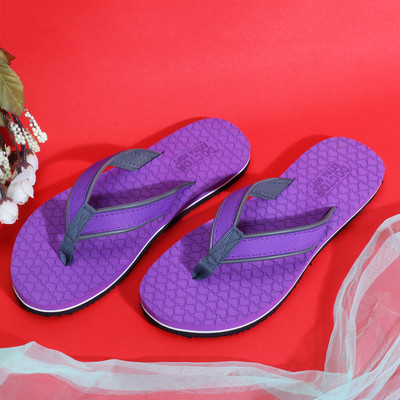DOCTOR EXTRA SOFT Women Women's Slippers with Bounce Back Technology Orthopaedic and Diabetic MCR D-03 Flip Flops(Purple , 6)