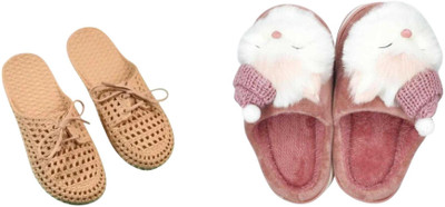 Belgium Beauty Women Flip Flops(Grey, Grey , 3)