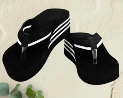 parasmisti Women Slippers(Black , 8)