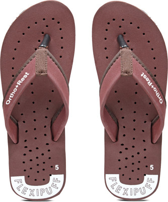 Ortho + Rest Women Women Orthopedic Doctor Soft Slipper | Pregnancy Non-Slip | Diabetic | Daily Use Flip Flops(Maroon , 5 UK/India)