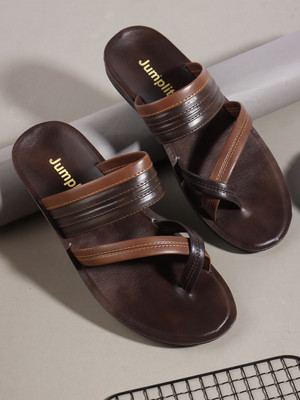 JUMPLITE Men Slippers(Tan , 8)