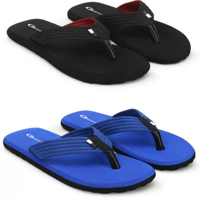 G Best Men 2 Pair of Women Flip Flop Slipper Flip Flops(Multicolor , 8)
