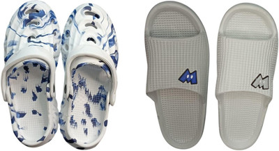 BLIBBERS Men Slides(Multicolor, Grey , 8)
