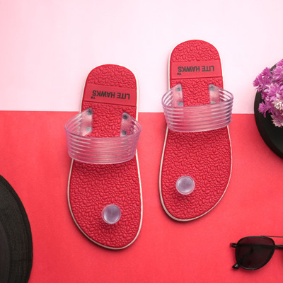 Lite Hawks Men Trendy Doctor Ortho |Lightweight|Anti-Slip|Pain Relief|Flip Flop for Boys Flip Flops(Red , 6)