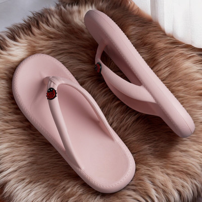 Free Kicks Women Flip Flops(Pink , 8)